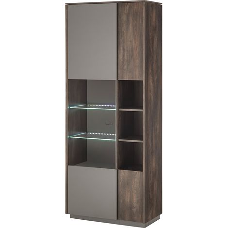 Vitrine in Eiche mit anthrazit LAFAYETE-61 (1/5)