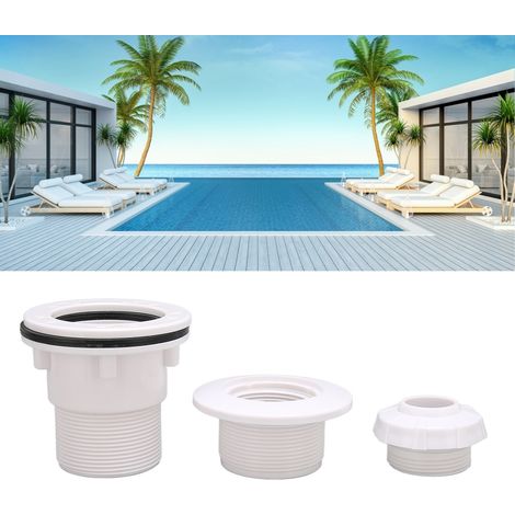 Schwimmbad-Massagedüse, Rücklaufdüse 2828V, ABS/PVC, 9x9x11cm, Schwarz mit Befestigungsschrauben (1/5)