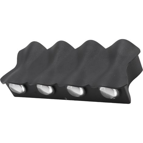 Applique Murale LED Étanche IP65 8W 3000K Haut Bas Moderne Aluminium Éclairage Extérieur Mural pour Couloir Cour Jardin 85-265V (1/5)