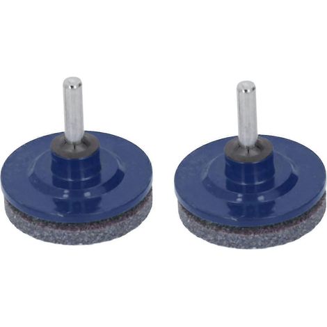 Affûteur de lames de tondeuse à gazon (lot de 2) en acier inoxydable et ABS, compatible avec les lames de jardin et de cour (bleu-YM). (1/5)