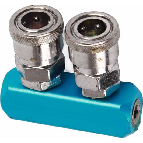 Raccord pneumatique rapide femelle 12 mm pour tuyau d'air, filetage PT1/4, connexion 2 voies (1/5)