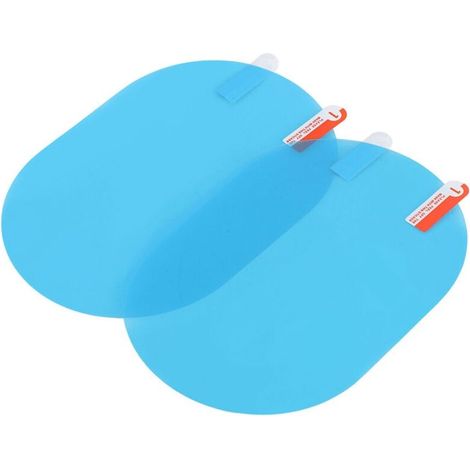 Regenschutzfolie für Auto-Rückspiegel, beschlag- und wasserfester Aufkleber, blau oval, 100 x 145 mm (1/5)