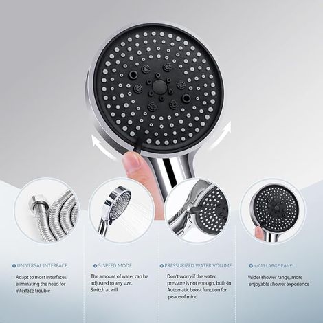 Shower Head Hose, Shower Head Jet Types, Anti-Limescale Shower Head Hose (1/3)