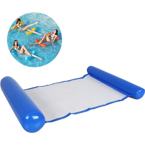 Tavola da nuoto gonfiabile, amaca acquatica, sdraio, comoda, piscina, spiaggia, nuoto in spiaggia per adulti - blu (1/3)