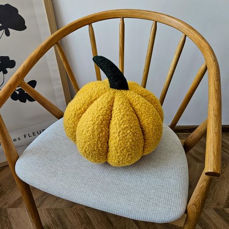 Almohada SOFT LOOP  calabaza mostaza (1/3)