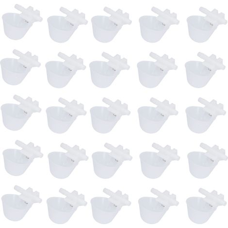 25PCS Chicken Water Bowl Hanging Drinking Bowl Automatic Poultry Drinking Cup Farming Supplies