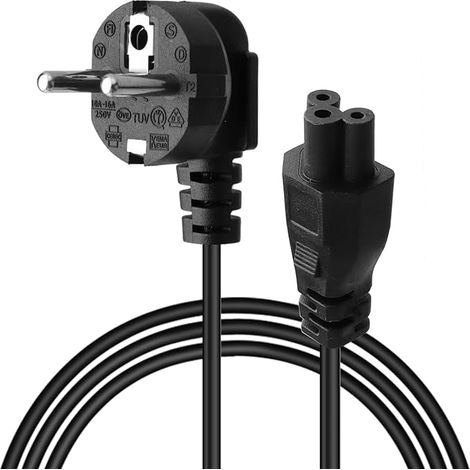 3 Pin Angled 90° Power Cable for PC TV Monitor Scooter Electric Charger Power Supply for Max G30 G30D G30D2 F65D for F Type Plug to IEC C5 Plug 1.5 m (1/5)