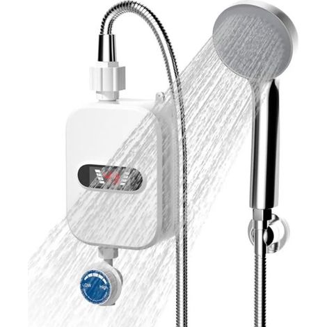 Cabezal de ducha eléctrico con calentador de agua instantáneo,Calentador instantáneo impermeable para el baño (1/5)