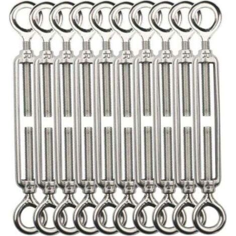 Tendeur de câble, tendeurs de câble M5, crochet et tendeur de câble, tendeurs de câble en acier inoxydable 304, utilisés pour C (1/4)