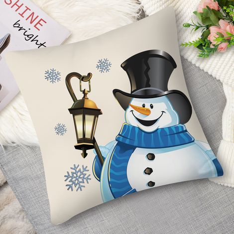 Housse de coussin,Coussin décoratif renard blanc, gnome (1/5)