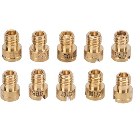 Lot de 10 gicleurs principaux de carburateur en métal 82-105 pour scooter GY6 50cc 139QMB (1/5)