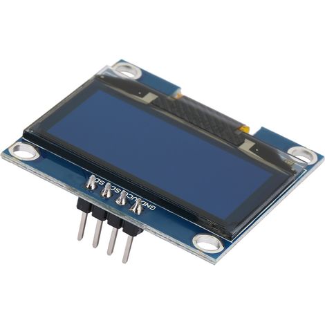 1 module d'affichage OLED 1,3 pouce, communication I2C, résolution 128 x 64, texte bleu, couleur (1/5)
