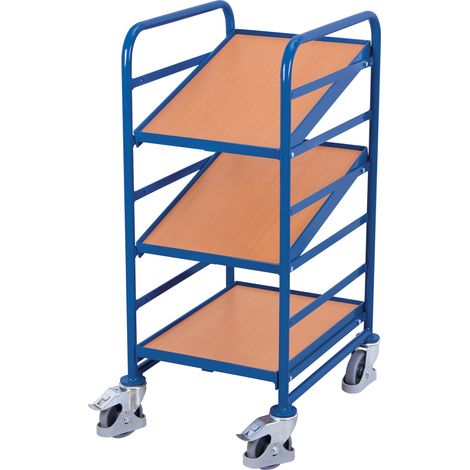 VARIOfit Eurokastenwagen mit 3 Holzböden 410 x 610 mm