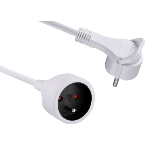 Rallonge Prolongateur électrique 3M, fiche extra plate 16A Section 3G1,5 mm