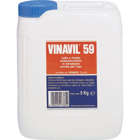 5 kg colla Vinavil 59 collante bianco a freddo pronto all'uso senza solventi