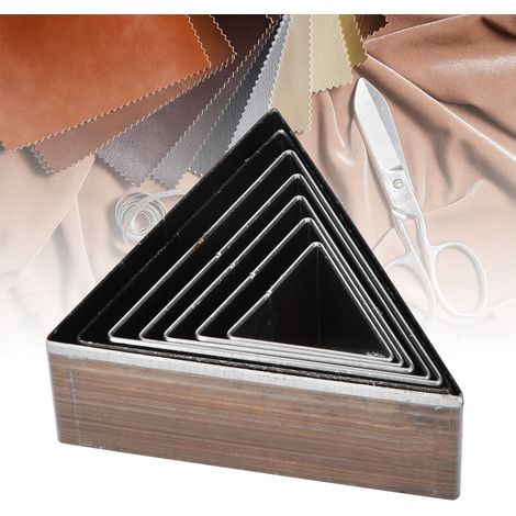 Emporte-Pièce Triangle 7 Pièces pour Découpe Cuir DIY et Artisanat (1/4)