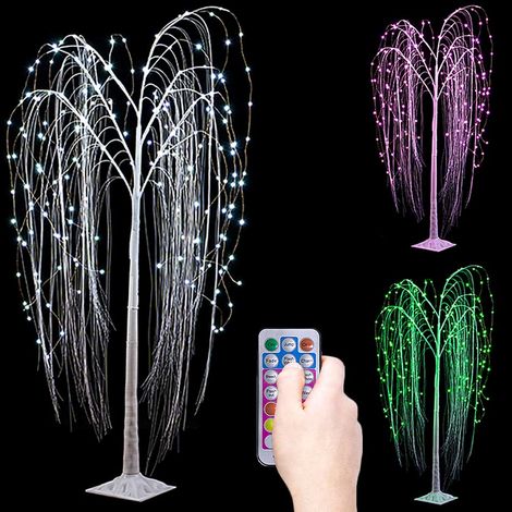 Albero di Natale Pendente Multicolore 198 Led Smart Telecomando a Distanza 150cm (1/4)