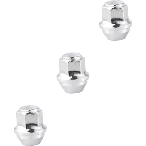 3 écrous de roue en alliage 19 mm et 31 mm, moyeu métal argenté (1/5)