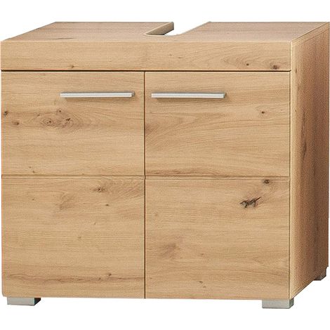 Meuble sous vasque chêne naturel Kelia 60cm (1/5)