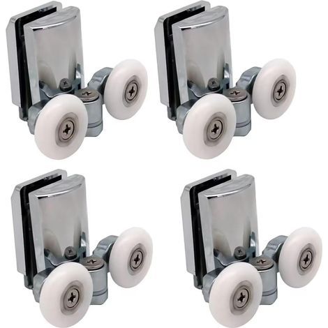BUNTHAUS INHHUB 4er-Pack 23 mm Duschtürrollen, Laufräder für Schiebetüren in der Dusche – INHHUB