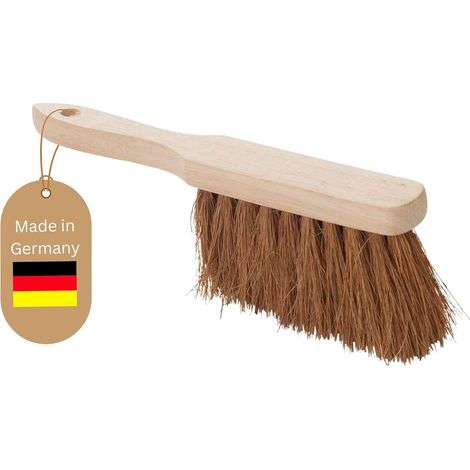 Brosse à main en poils de noix de matériau naturel, usage intérieur/extérieur