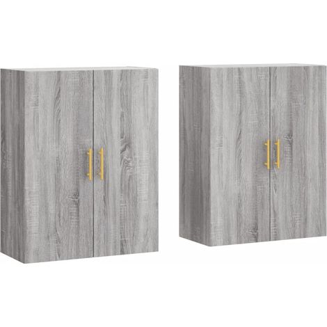 Maison Exclusive - Armarios de pared 2 unidades gris Sonoma 69,5x (1/5)