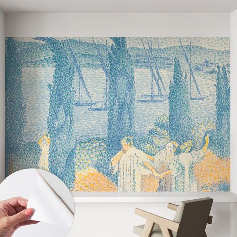 Fotomurale adesivo stickers - murali decorativo - soggiorno moderno - effetto realistico - Giornata pigra 152x104 cm (1/5)