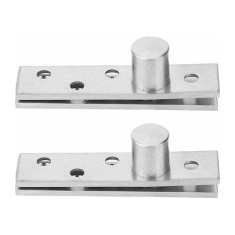 Pair ZVD-Charnières de Porte à Rotation à 360 degrés, Charnières à Pivot Dissimulées en Acier Inoxydable 75x17mm Haut de (1/4)
