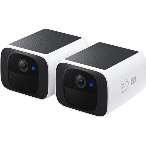 eufy Security, Caméra de Surveillance Extérieure Sans Fil WiFi eufy SoloCam S220, Pack de 2, Résolution 2K, Compatible Alexa, Wi-Fi 2.4 GHz, Sans Frais Mensuels (1/4)