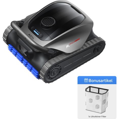 MOVA Diver A10 – Intelligenter Poolroboter, 22 700 L/h Saugleistung, 240 min Laufzeit, Doppel-Bürste, 8 IA-Modi