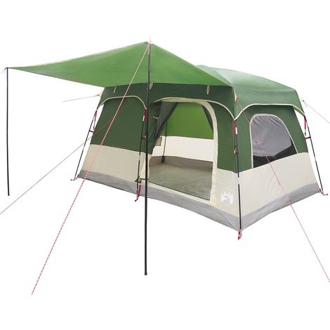 Tienda Familiar con techo Verde 320 x 210 x 180 cm Poliéster