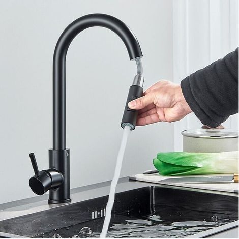 OUYIFAN Robinet de cuisine avec douche à évier à 360°, accessoire de cuisine pratique, matériaux alimentaires sûrs (1/4)