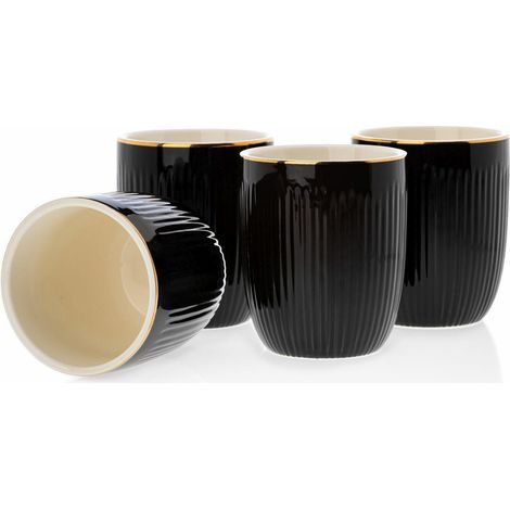 Juego de 4 tazas con cucharas Kendi Black (1/4)