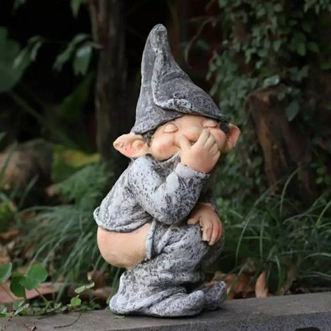Lustige Gnome Dekorationen für Yard, Garten Harz Ornamente, Garten Statuen im Freien, Nette Zwerg Garten Statuen für Freunde, Familie und Kollegen, Dekorative Yard Gnome für Garten Rasen oder Innenhof (1/5)