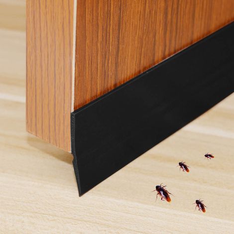 5 m 45 mm selbstklebender Tür- und Fensterdichtungsstreifen zum Schutz vor Wind, Insekten und Staub (Schwarz) (1/5)