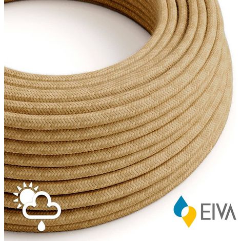 Rohrleitung H05rn-f, 2 x 1,00 mm², Textil Jute, 50 m