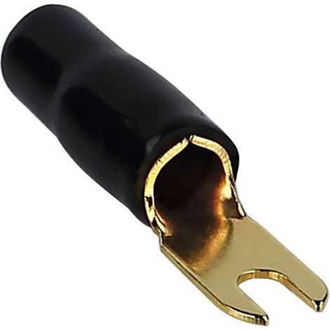 Kash Cosse à fourche 4 mm² Ø du trou=4 mm partiellement isolé noir 1 pc(s) W588231