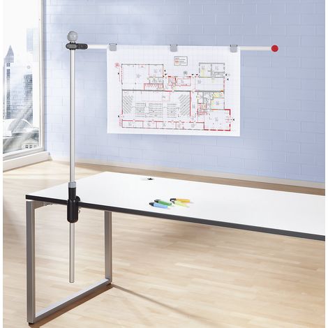 MAUL, Support de table pour plans, avec 1 bras pivotant, plage