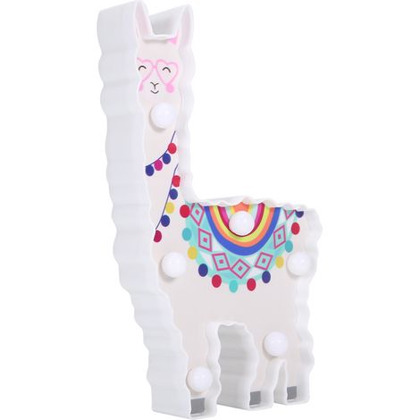 1 veilleuse à piles 6 LED forme animalière mignonne pour chambre et table décorative Noël et fête en plastique blanc chaud toujours allumée 12 x 19 x 2,8 cm 2 piles AA non fournies (1/5)