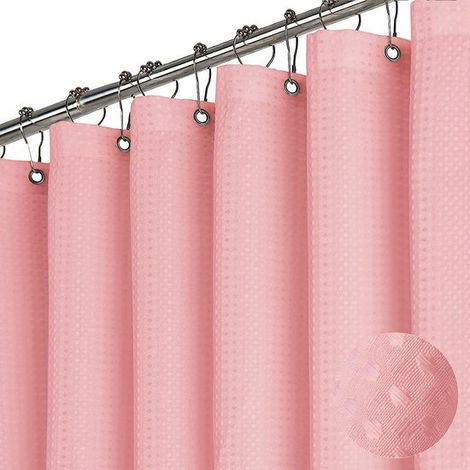 Cortina de ducha, Cortinas de ducha, Impermeable, Lavable a máquina, Borde reforzado, Con 12 ganchos, Poliéster, 180x180 cm, Hotel, Azul luna (1/5)