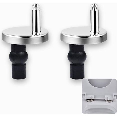 Cerniera per sedile WC in 2 pezzi. Cerniera universale moderna in acciaio inox. Piastra di copertura per coperchio WC con fissaggio a vite. Realizzata in acciaio inox. Facile installazione. (1/5)