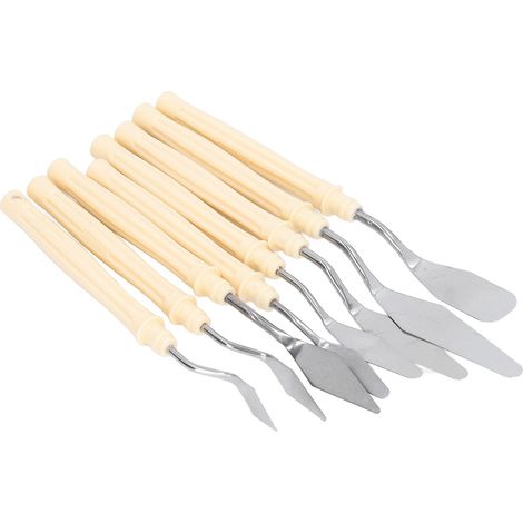 Couteau à huile de forme spéciale, spatule à peinture à l'huile, couteau à palette, grattoir pour peinture à l'huile et acrylique, couteau à texturer, couteau à gâteau (1/5)