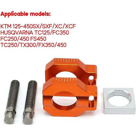 Blocs d'essieu arrière de qualité industrielle, tendeur de chaîne en aluminium pour 125-450SX/SXF/XCF (1/4)