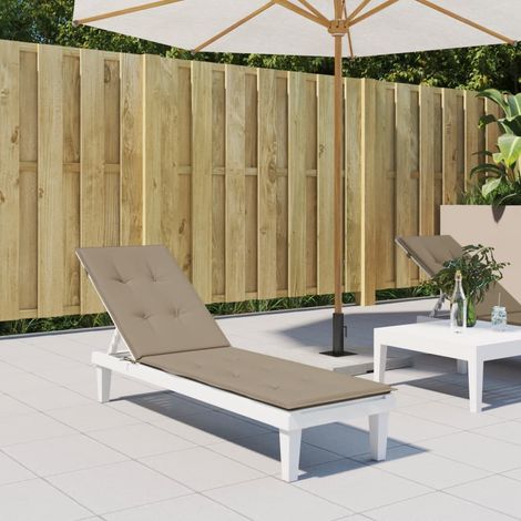 Coussin de chaise de terrasse Coussin de siège Coussins pour Fauteuil taupe (75+105)x50x3 cm BSRHS453956 (1/5)
