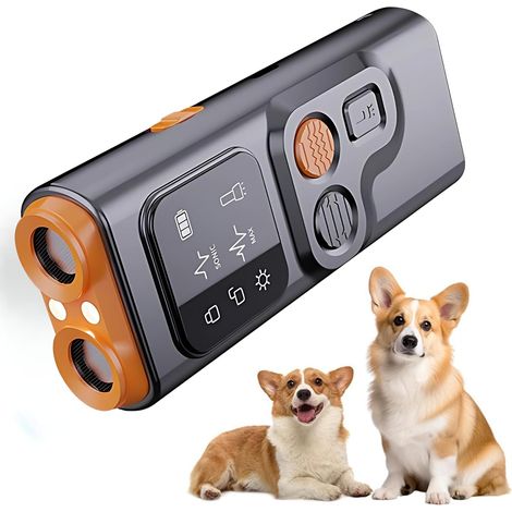 Dispositivo per prevenire l'abbaio del cane, allenatore antiabbaio a ultrasuoni, 4 impostazioni, portata di 15 metri, per uso interno ed esterno. (1/5)