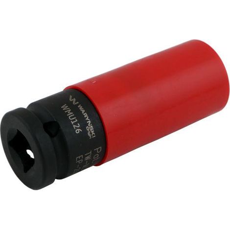 Bussola a impatto da 1/2" con magnete per cerchi in alluminio. 21 mm. Waryński (1/3)