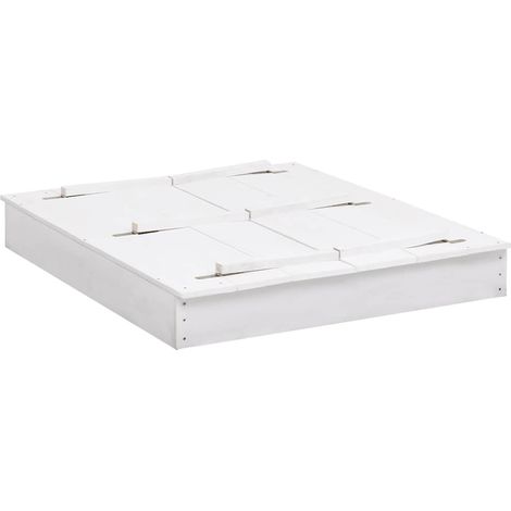 Bac à sable Bois de sapin Blanc 95x90x15 cm