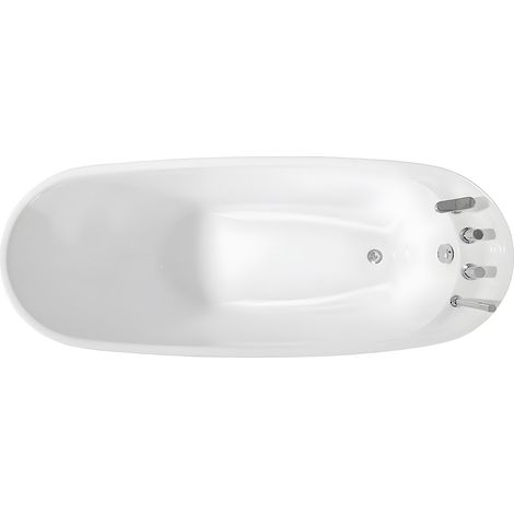 Vasca da bagno freestanding con rubinetto - 220L - L150 x P75 x H70 cm Bianco - NATALIA