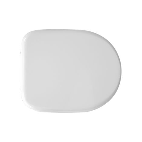 Sedile wc coprivaso bianco per RAK vaso Compact 43,5 x 36 cm copriwater interasse cerniere 16 cm con sedile in legno colato Bianco