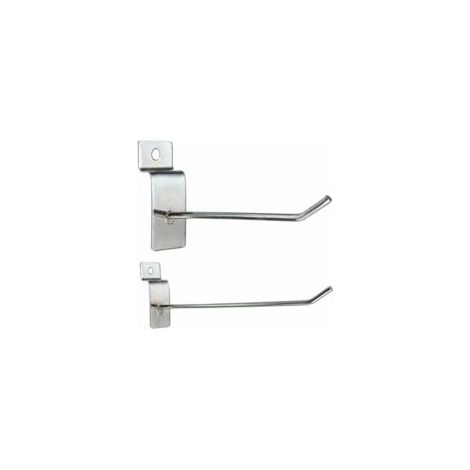 25 x Lamellenwand-Einzelhakenstift-Ladendisplay-Halterung, 100 mm- Crezuo (1/4)